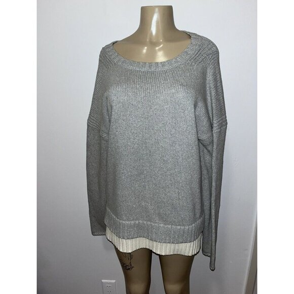 Derek Lam 10 Crosby gray knit pullover sweater Oversized - Picture 1 of 5